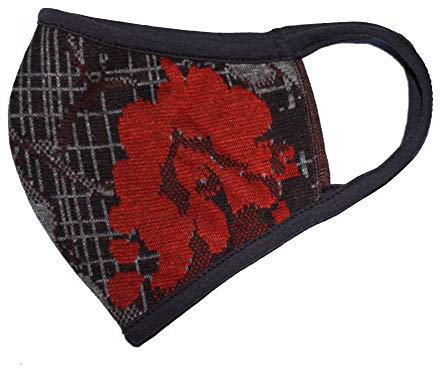 Weri Spezials Gesichtsmaske Mundschutzmaske Maske, Bandana,Multifunktionstuch, Staubmaske - Mund-, Atem-,Staub-, Gesichttuch, Mund-und Nase- Maske. Für Wandern Sport und Freizeit (L, Schwarz+Rot)