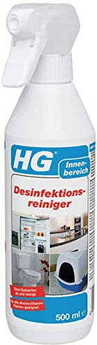 HG Desinfektions-Reiniger, Desinfektionsmittel, Reinigungsmittel, Desinfektionsspray gegen Bakterien 500 ml
