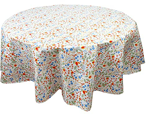 Wachstuch-Tischdecke 160cm rund (Gräser-401)