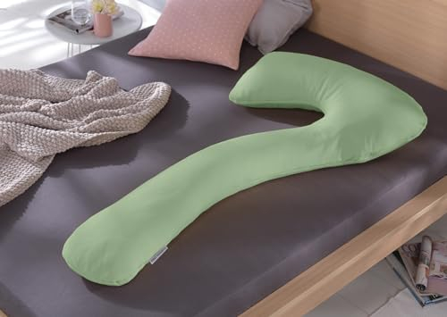 Theraline my7 Seitenschläferkissen mit Bezug, waschbar 60°C, Stillkissen & Lagerungskissen ergonomisch mit integriertem Kopfkissen, Kissen für Seitenschläfer mit wattiertem Bezug für mehr Komfort