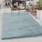 Carpetsale24 Shaggy Hochflor Teppich Blau 60x110 cm Extra Weich & Waschbar - Jute Rückseite für Fußbodenheizung, Einfarbig & Flauschig für Wohnzimmer & Schlafzimmer
