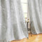 Fmfunctex Grey Silver Semi Sheer Curtains for Bedroom 54 Drop Voile Curtain for Living Room Branch Foil Eyelet Curtains Linen Textured Light Filtering Window Curtain Drapes for Dining Room 2 Panels