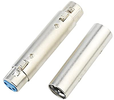 euroharry 1 paire de XLR mâle à XLR mâle et femelle à femelle mâle à mâle femelle à femelle adaptateur d'extension 3 broches pour convertisseur audio microphone vidéo