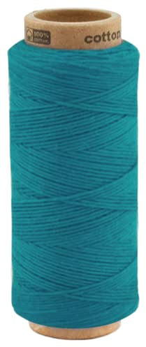 100 Meter Baumwollkordel 1,0 mm, Kordel Schnur Baumwolle Bindfaden Bäckergarn Geschenkband (0047 - Petrol)