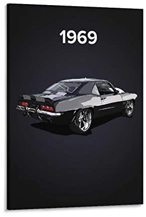Auto-Poster, Chevrolet Camaro Ss, dekoratives Gemälde, Leinwand, Wandkunst, Wohnzimmer, Schlafzimmer, Gemälde, 30 x 45 cm