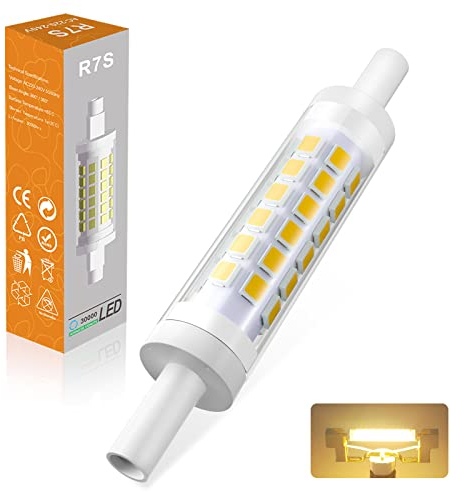 R7S LED 78mm Warmweiß 3000K, Dimmbar R7S J78 LED Birnen AC 220-240V, Ersatz Für 70W 80W R7S Halogenlampen, 360° Abstrahlwinkel Kein Flackern, 1PCS