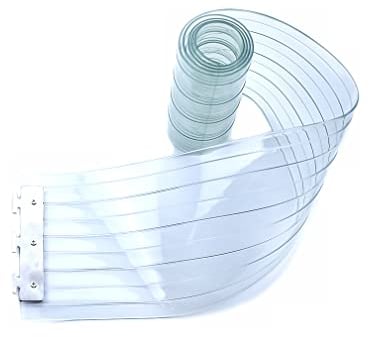 Kunststoffvorhang Türvorhang Streifenvorhang Breite 18.5cm Höhe 2-3m Innenräume warm halten Lamellenvorhang bunt Lamellenvorhang Weich-PVC Transparente Türvorhang (height:2.5m)