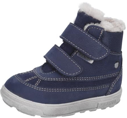 RICOSTA Jungen Winterstiefel Pedro, Kinder Lauflernschuhe, Weite: Weit, lose Einlage, Sympatex, lammfell-Stiefel, gefüttert, See/Nautic (180), 25 EU