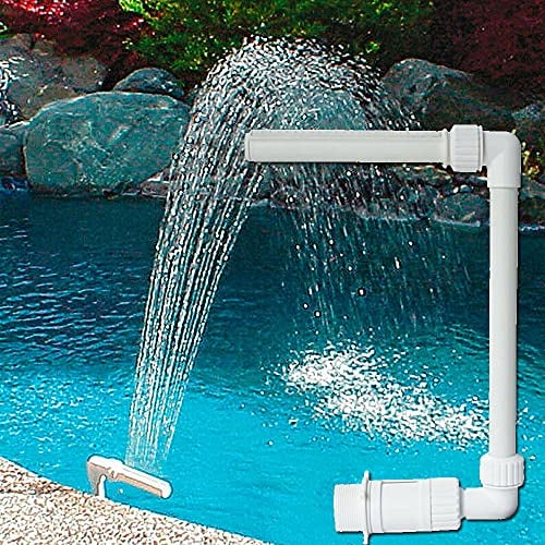 FACULX Wasser-Fo-Schwimmbad Sprinkle Zubehör - Wasserfall über dem Boden Pool, Kühlspray für Outdoor Garten Teich Belüfter Zirkulation, Hochdruck-Pool-Jet Brunnen Pumpenaufsatz