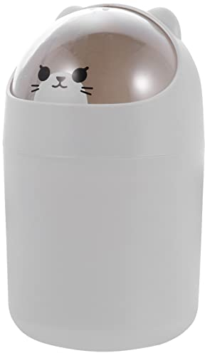 Zerodeko Bidon Plastique Mignon avec Couvercle - Petit Panier à Déchets Animal de Bureau pour Chambre d'Enfants, Centre Commercial - Poubelle Comptoir