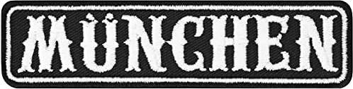Biker MÜNCHEN Aufnäher Deutschland Motorrad Club Rankpatch | Bayern Applikation zum annähen/aufbügeln | München Motorcycle MC Abzeichen Aufbügler Namensschild | 100x25mm