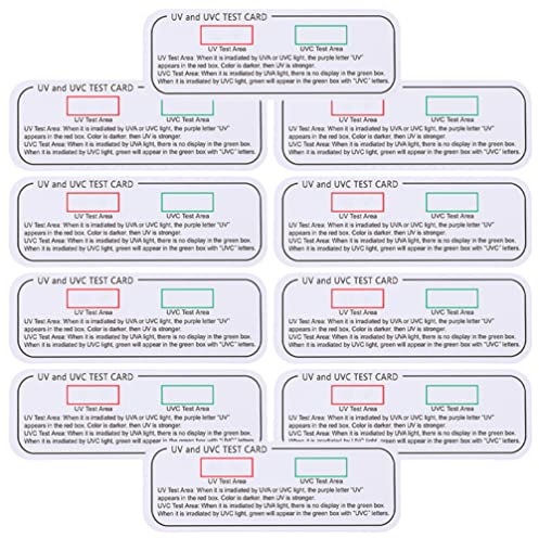 BESTonZON 10 Stücke Uvc Licht Test Karte UV Test Karte Uvc Licht Wellenlänge Anzeige LED Lesekarte Uvb Tester