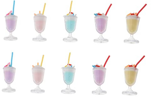 EXCEART 10 STK Eisbecher-Modell Miniaturgetränke Eiscreme-Harz-anhänger Flatback Zum Selber Basteln Schlüsselanhänger Mit Eisbecher Eisbecher-anhänger Ob11 Plastik Selbstgemacht Ohrringe