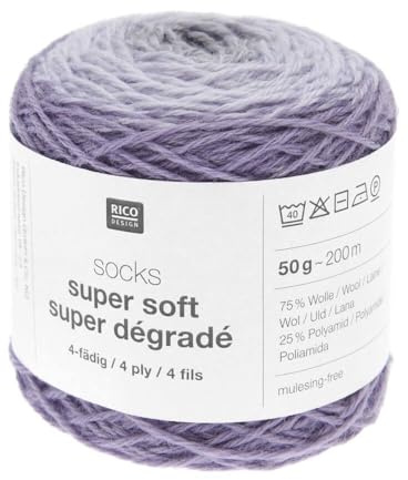 Socks Super Soft Super Farbverlauf, 4 Fäden Rico Design