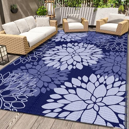LuxStep Outdoor-Teppich, wasserdicht, Kunststoff, Strohteppich, wendbar, Terrassen-Teppich, Outdoor-Dekoration, große Fläche für Wohnmobil, Picknick, Hinterhof, Deck, Balkon, Veranda, Strand, Camping,