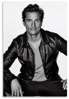 OqcEha Matthew McConaughey Vintage-Poster, Schauspieler, Leinwand, Wandkunst, Bild, Drucke, hängendes Foto, Geschenkidee, Dekoration, Heimkunstwerke, 20 x 30 cm