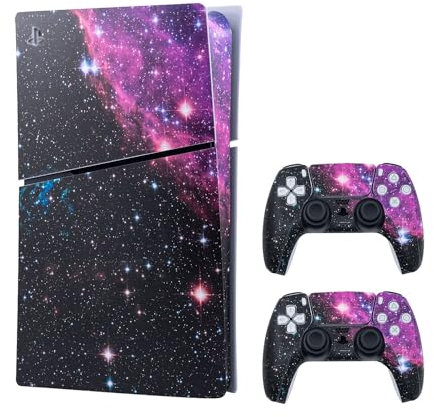 Mcbazel Vinyl Skin Sticker Protective Skin Cover Sticker for PS5 Slim Digital Edition - Galaxy
