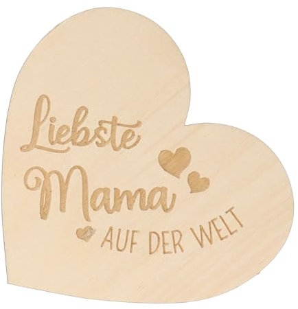 Spruchreif | Kleines Deko-Holzherz zum Aufstellen| Geschenk Mama | Muttertag| Birkenholz