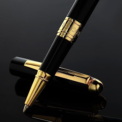 Bociyer Liquid Ink Rollerball - Black Ink 0.5mm Ballpoint Pen Gift Set for School, Office, Signature