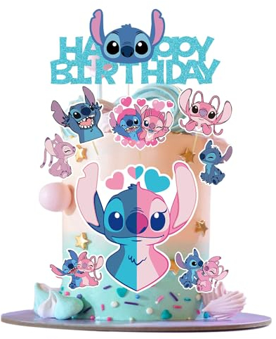 8 Stit Cake Decoration, Stit Kuchen Dekoration, Stit Cupcake Toppers,Cupcake Geburtstag Topper für Junge Mädchen Geburtstag Themen Party