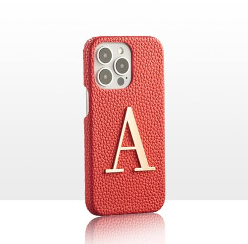 HANASE Handyhülle aus Leder mit Initialen-Buchstaben für iPhone 15 14ProMax 14Plus 14 13Promax 12 11 XR-Abdeckung, Z7, für iPhone 12 Mini