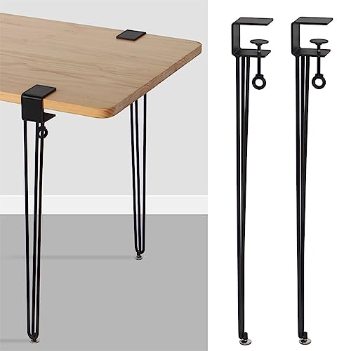 Verstellbare Tischbeine mit Klemmen, abnehmbare Möbelbeine aus Eisen, F-förmige Schreibtischfüße aus Metall für Couchtische, Möbel und Konsolentische, Design ohne Stanzen zum Schutz der Schr