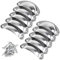 10 Pièces Poignées de Tiroir Coquille Vintage Poignée de Coquille Bouton de Porte, Demi-cercle Chromé Argenté Poignées de Meuble Métal pour Placard Armoire Commode Cuisine avec Vis de Montage