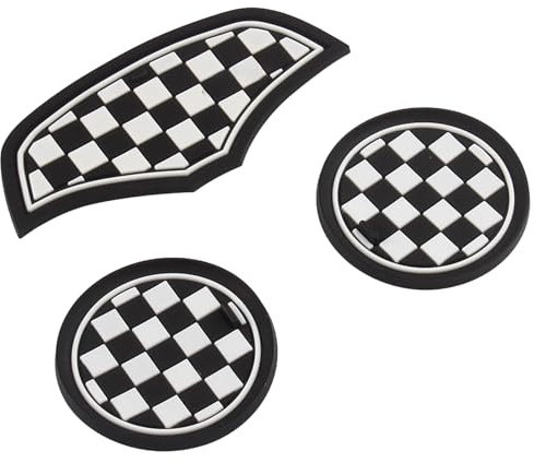 3Pcs Mini F55 F56 Car Cup Coaster, Anti-Slip Coaster Storage Box Silicone Shockproof Mat Cup Holders Compatible with Mini Cooper Hatchback
