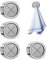 4 Piezas Cuelga Trapos Cocina, Adhesivos Ganchos para Toallas, Soportes para Toallas de Té, Colgador Paños Cocina,Redondo Ganchos Adhesivos Ganchos para Baño, Cocina y Hogar