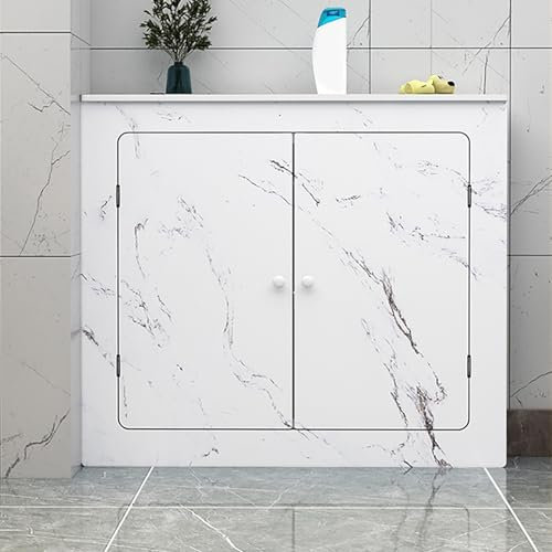 Radiator covers for home，heating radiator cover with 2 Doors，MDF Radiator Cover,Wood Modern Heating Cover Cabinet，Easy to install, beautiful and breathable，Suitable for living room, bedroom, bathroom(