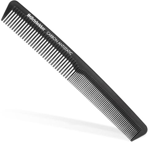 NEU: Störtebekker® Premium Haarkamm Herren - Bruchfester Kamm Herren zweiseitig - Carbon Kamm Männer feine und gröbere Seite - 18,5cm Antistatischer Haar Kamm - Haarschneidekamm - Hair Comb