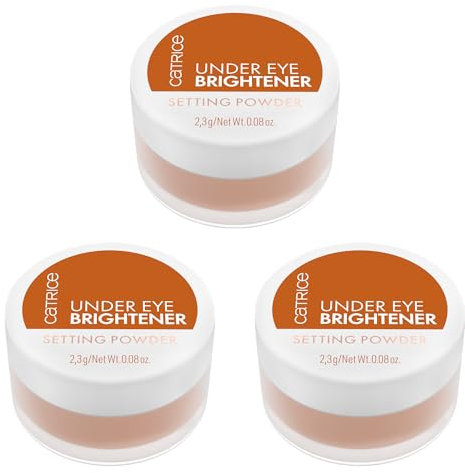 Catrice Under Eye Brightener Setting Powder, Puder, Nr. 040, Braun, aufhellend, sofortiges Ergebnis, weichzeichnend, natürlich, vegan, ohne Parfüm, ohne Alkohol, ohne Parabene, 3er Pack (3x2.3g)