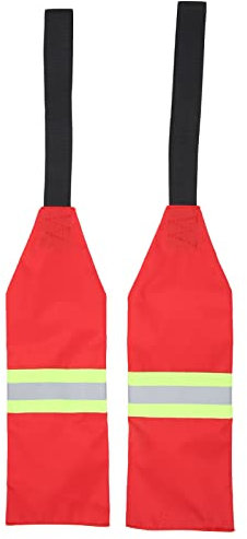 XUXHOU 2PCS Kayaking Safety Flag, Oxford Fabric Kayak Red Towing Warning Flag for Kayak Canoes with Reflective Stripes