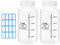 Lot de 2 bouteilles de laboratoire en plastique à col large de 250 ml avec bouchon à vis - Étiquettes graduées - Petites bouteilles en plastique à remplir - Bouteilles en plastique - Bouteilles de