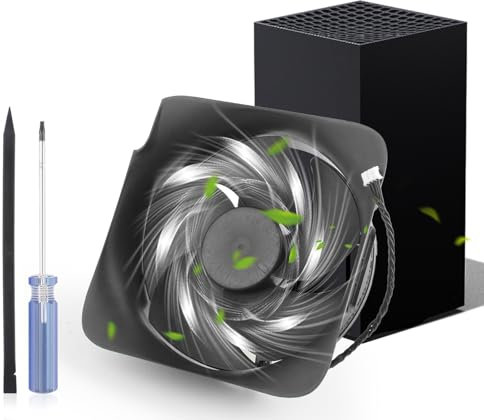 RongZy pour Xbox Series X Ventilateur de Refroidissement Interne pour Xbox Series X Ventilateur Interne Refroidisseur de Processeur de Rechange à 5 Lames Accessoires avec Outils Réparation