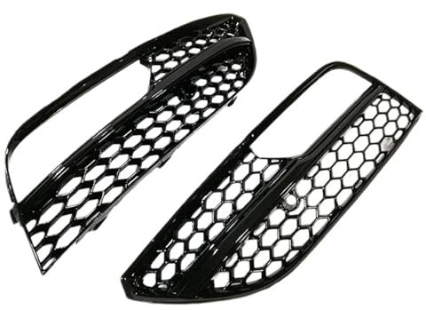 Griglie di copertura for fendinebbia paraurti anteriore in stile a nido d'ape Griglie for fendinebbia compatibili for Audi A3 Hatchback 2013-2016 Nero