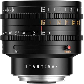 TTArtisan 35mm CINE T2.1 Dual Bokeh Metal Bodied Lens for Canon RF Mount -Black
