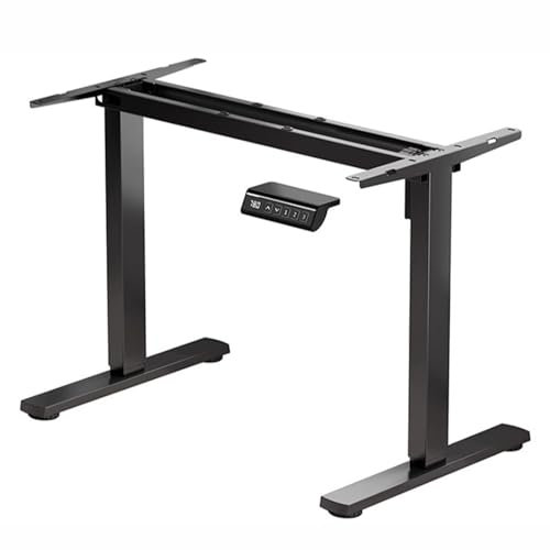 Pieds réglables, cadre de bureau debout électrique, base réglable en métal pour poste de travail, support de pied de table à faire soi-même, pied de rechange pour bureau à domicile (noir, 76 x 115 cm)