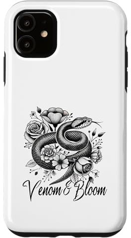 Venom & Bloom - Snake and Floral Dark Aesthetic Art Case for iPhone 11