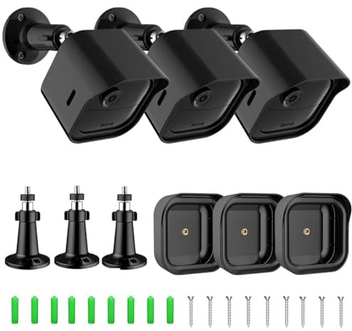 Blink Outdoor Camera Halterung Kompatibel Mit Blink Outdoor 4/3 Gen. Und Outdoor 2k+, Blink Outdoor 4 Halterung Mit SchutzgehäUse, 360° Drehung 90° Neigung, Blink Kamera Halterung, Schwarz, 3 Stück