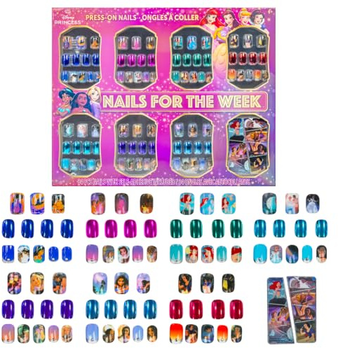 Disney Princess Press-On Nails Set, 84-Piece