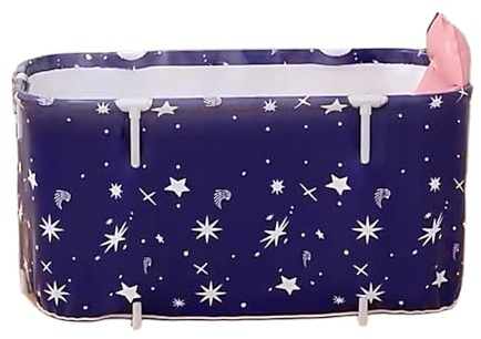 Gihioue Bañera plegable, accesorio de baño plegable - Plato de ducha rectangular Cubo de baño para uso diario Viajes Hogar Niños Baño al aire libre Adultos Camping