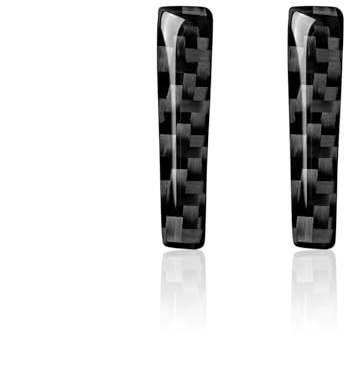 Fenster Schalter Trim Aufkleber Carbon Fiber Innen Schaltknauf Trim Aufkleber Decals Für Ford Für Mustang GT 2015-2020 Zubehör(Schwarz)