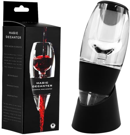 TULEBOLIAN Premium Wine Aerator Set for Red Wine – Complete Pourer with Filter, Stand & Base | Instant Wine Breather & Decanter Accessories Gift Box to Unlock Flavour & Aroma