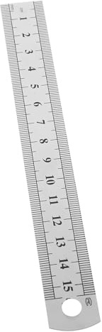 WHAMVOX Edelstahl Lineal 15cm für Gitarren Setup Präzises Saitenlagemessgerät und Multifunktions Messwerkzeug für Gitarren Basszubehör