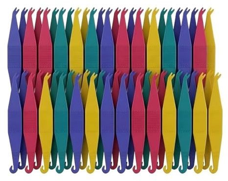 Visxcnu 50 Stück Kieferorthopädische Elastische Haken Einweg Kunststoff Zahnspangen Gummiband Platzierungswerkzeug Elastischer Seilhaken für Dental Zahnmedizin Zubehör