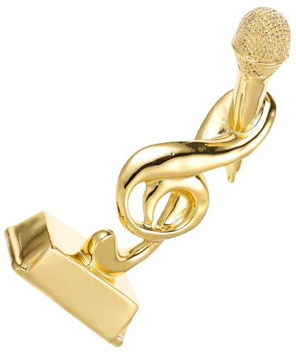 PAMINGONO Kindermikrofon Pokal aus Kunstharz in Gold mit Dekorativer Note Kreative Trophäe für Kinderzimmer und Gesangswettbewerb als Symbol der Ehre