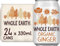 Whole Earth Organic Sparkling Ginger Drink, 24x 330 ml, Lightly Fizzy Soft Drink made with Natural Ingredients and Fruit Extract, No Added Refined Sugar,Vegetarian and Vegan, Multi Pack