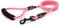Bunty Nylon Rope Dog Lead with Clip - Extra-Strong Lead, Small, Medium & Large Dogs, Ergonomic Foam Grip - Dog Training Lead & Swivel Clip for Dog Collar - Large, Pink 120cm