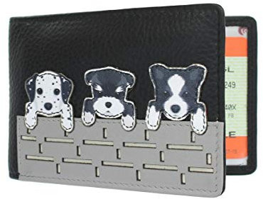 Mala Leather Colección Best Friends Portatarjeta de Pase de Viaje 631TC_65 Negro